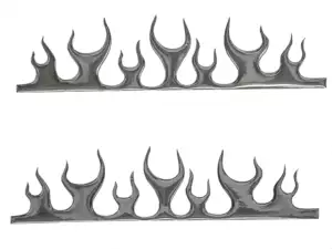 Flammen Gel-Klebersatz Chrom Flammen Gel-Klebersatz Chrom