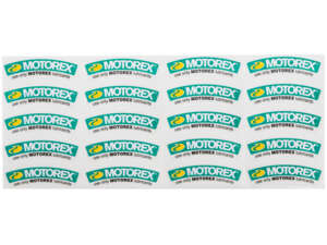 Motorex Aufkleberbogen 60 x 15 mm geschwungen (20 Stk.) Motorex Aufkleberbogen 60 x 15 mm geschwungen (20 Stk.)