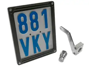 66HEROES license plate holder set side & frame incl. mounting pin (DE version) 66HEROES license plate holder set side & frame incl. mounting pin (DE version)