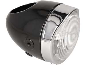 Eierlampe Ø 103 mm (seitliche Befestigung) schwarz / Chrom Eierlampe Ø 103 mm (seitliche Befestigung) schwarz / Chrom