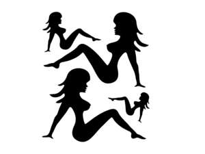 "Pin-up" adhesive set black "Pin-up" adhesive set black