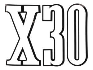 Sticker "X30" 68 x 50 mm black | Puch X30 Turbo Sticker "X30" 68 x 50 mm black | Puch X30 Turbo