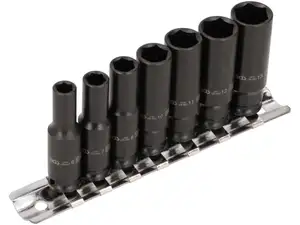 BGS 1/4" power socket set 6 - 13 mm long 7 pcs. BGS 1/4" power socket set 6 - 13 mm long 7 pcs.