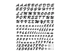 Aufkleberbogen Buchstaben 240 x 200 mm Aufkleberbogen Buchstaben 240 x 200 mm