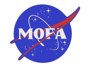 mk-Merch Aufkleber «MOFA» 70 x 58 mm blau mk-Merch Aufkleber «MOFA» 70 x 58 mm blau