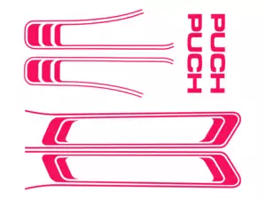 Klebersatz Tank & Rahmen pink (1A-Qualität) Folienplot | Puch Maxi S Klebersatz Tank & Rahmen pink (1A-Qualität) Folienplot | Puch Maxi S