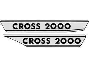 Aufkleber «CROSS 2000» Trittbrett weiss-schwarz | Alpa Cross 2000 Aufkleber «CROSS 2000» Trittbrett weiss-schwarz | Alpa Cross 2000