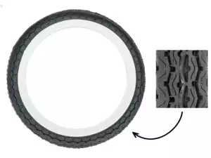 Fortune tire 2.75 x 17" F911 whitewall Fortune tire 2.75 x 17" F911 whitewall