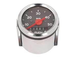 Speedometer 60 km/h, Ø 48 mm (black dial) “PUCH” | Puch Speedometer 60 km/h, Ø 48 mm (black dial) “PUCH” | Puch