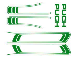 Adhesive set tank & frame green (1A quality) Foil plot | Puch Maxi S Adhesive set tank & frame green (1A quality) Foil plot | Puch Maxi S
