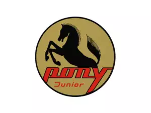 Aufkleber «Pony Junior» Ø 48 mm Wappen Tank Sachs Aufkleber «Pony Junior» Ø 48 mm Wappen Tank Sachs
