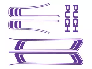 Klebersatz Tank & Rahmen violett (1A-Qualität) Folienplot | Puch Maxi S Klebersatz Tank & Rahmen violett (1A-Qualität) Folienplot | Puch Maxi S