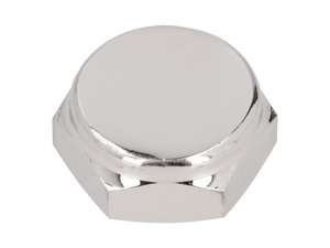 Gabelschaftmutter M26x1 geschlossen mittelhoch Chrom | Hercules Prima, Optima Gabelschaftmutter M26x1 geschlossen mittelhoch Chrom | Hercules Prima, Optima