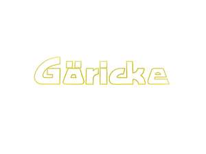 Wasserabziehbild «Göricke» (dünne goldene Linie) Wasserabziehbild «Göricke» (dünne goldene Linie)