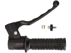 Domino throttle grip set aluminum black | Piaggio Ciao, SI Domino throttle grip set aluminum black | Piaggio Ciao, SI