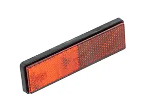 Reflektor 94 x 28 mm mit Gewindestiften eckig rot Reflektor 94 x 28 mm mit Gewindestiften eckig rot