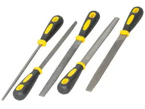 Feilen-Set (rund, halbrund, dreieck & flach) 5-tlg. Feilen-Set (rund, halbrund, dreieck & flach) 5-tlg.