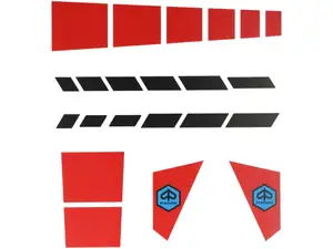 Aufkleber-Set Rahmen rot / schwarz | Piaggio SUPERbravo Aufkleber-Set Rahmen rot / schwarz | Piaggio SUPERbravo
