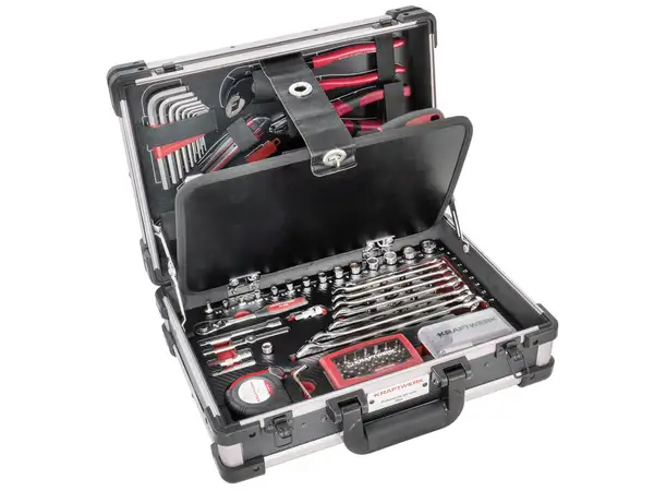 KRAFTWERK Steckschlüssel-Satz 1/4 Zoll – 82-teilig Mit Ratsche, Bits Und Aufbewahrungskoffer